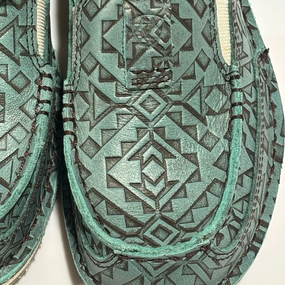 Ariat Cruiser Women’s Slip-On Leather Shoes Turquoise Geometric Size 7.5 - Picture 8 of 9